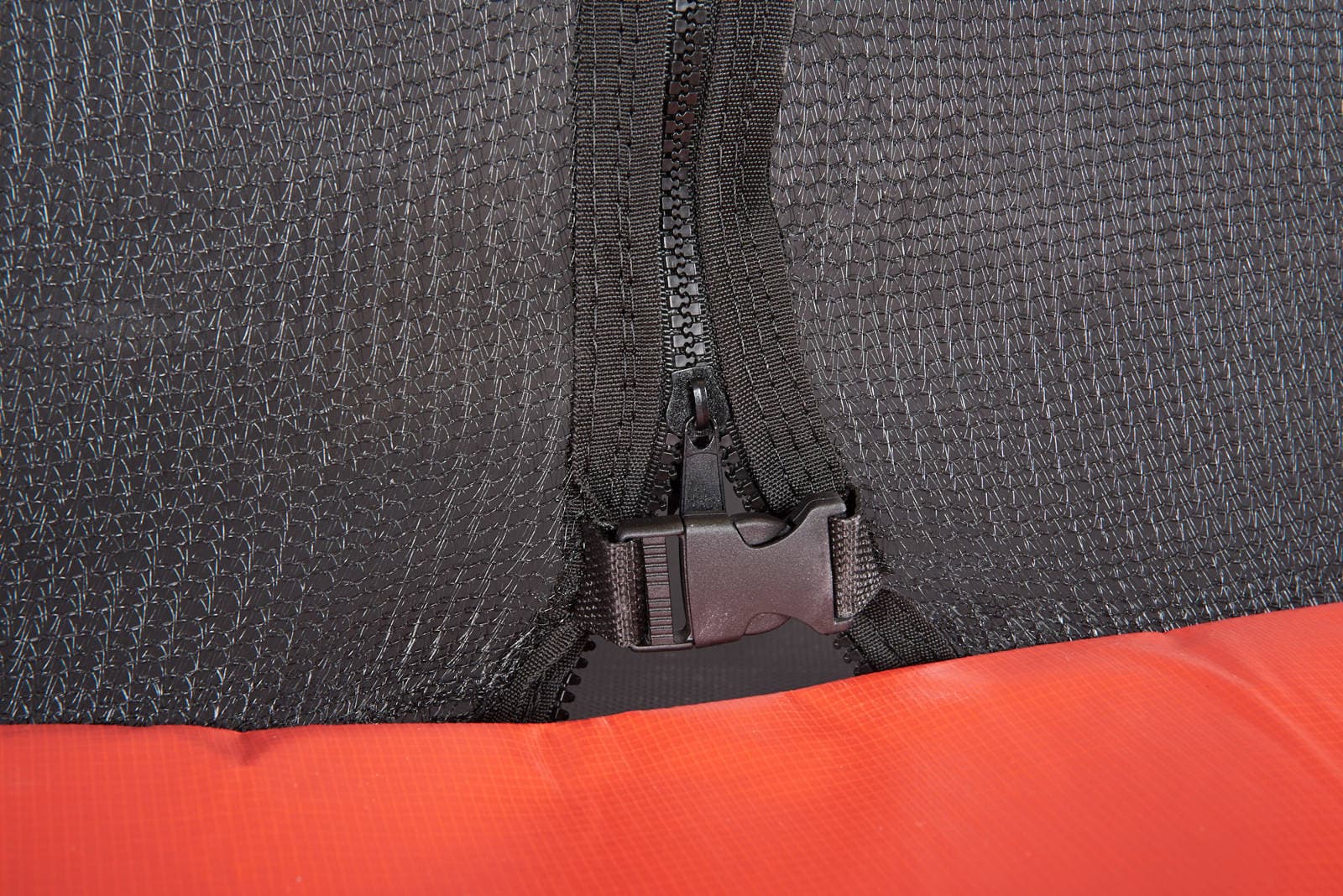 Trampolina Ogrodowa Jumpi 252cm/8FT Maxy Comfort Niebieska Z Wewnętrzną Siatką