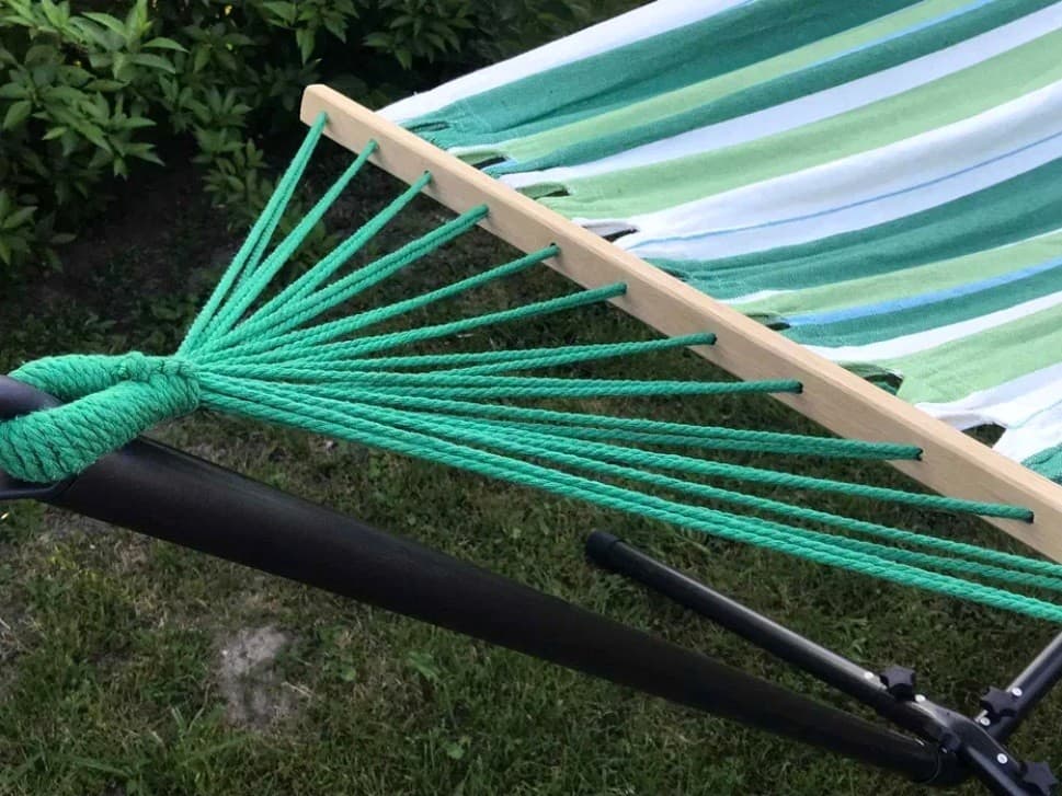 Hamak Ogrodowy Ze Stelażem Mocny XXL 110x290 cm + Pokrowiec